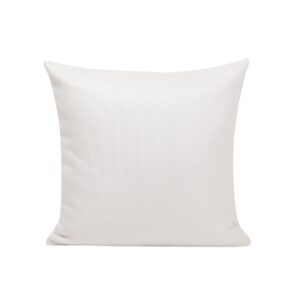 Housse de coussin Madura blanche au tissage toile, format carré 60 x 60 cm