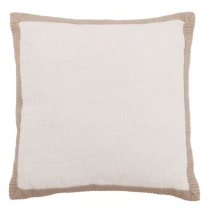 Housse de coussin Maisons du Monde blanche avec galon décoratif