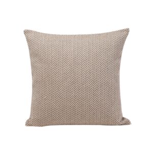 Housse de coussin Madura écrue à motif chevron et relief texturé