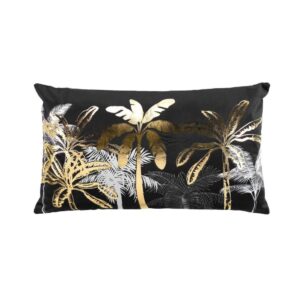 Housse de coussin Feanor dorée à effet velours avec fermeture zippée