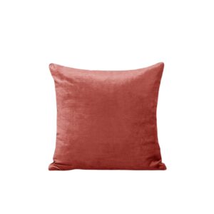 Housse de coussin Madura bicolore rose argile et taupe, aspect velours