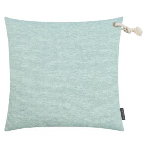Housse de coussin Magma turquoise en dralon avec corde de coton