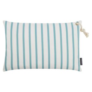 Housse coussin Magma Malta rayée turquoise en Dralon pour extérieur