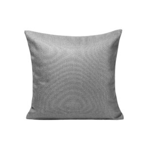 Housse de coussin Madura grise, carrée, avec tissage toile uni