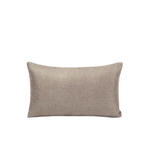 Housse de coussin Madura Coconut beige à l’effet satiné et tissage toile