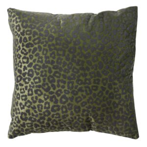 Housse de coussin Dutch Decor Suri verte à motif panthère, format carré