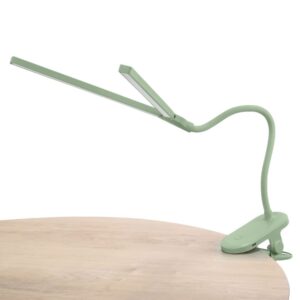 Lampe de bureau FORLIGHT Joy verte avec bras flexible et pince