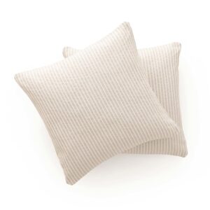 Lot de housses de coussin Gamusi à rayures jacquard en coton mélangé