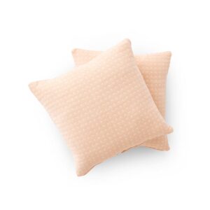 Housses de coussin Gamusi beiges en jacquard, lot de deux pièces carrées