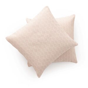 Lot de deux housses de coussin Gamusi en coton jaune, format carré