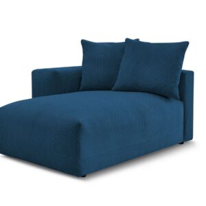 Méridienne Bobochic Voltaire bleu foncé avec accoudoir, en angle gauche