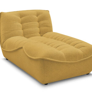 Méridienne Bobochic Serena jaune en tissu chiné pour canapé modulable