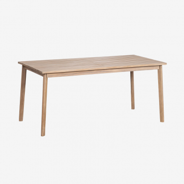 Table à manger Sklum Kaela rectangulaire en acacia marron clair pour six convives