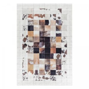Tapis HUSLIO Un amour de tapis rectangulaire à motif animal crème et noir