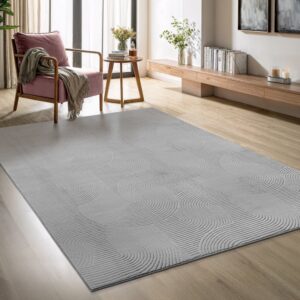 Tapis salon The carpet gris à effet 3D, format 160 x 220 cm