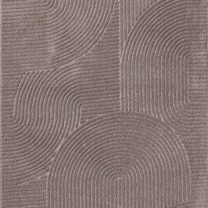 Tapis salon The carpet beige à relief 3D et format allongé