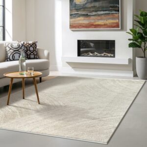 Tapis The carpet Nuvra beige à velours dense pour le salon